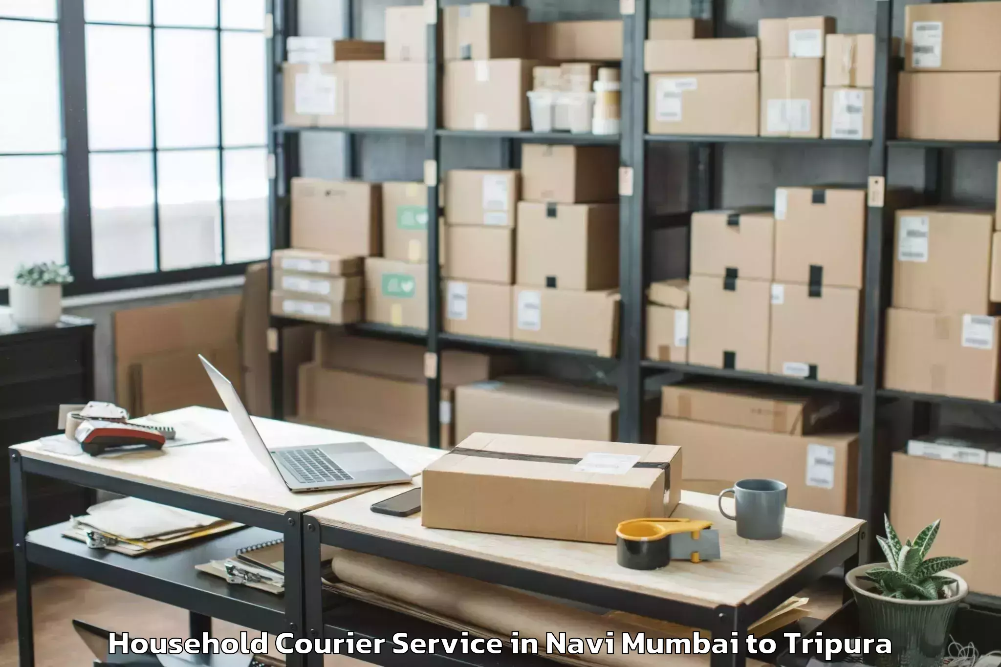 Book Navi Mumbai to Sonamura Household Courier